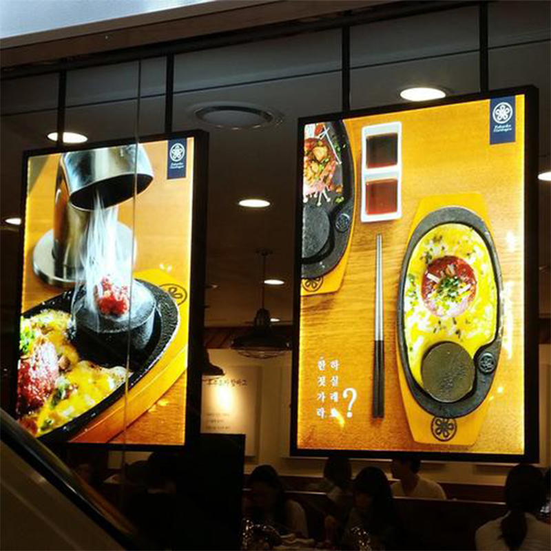 Customized Ultra-Thin Energy-Saving Light Box Billboard Wall-Mounted Tempered Glass Convenience Store Sign Menu LEDLight