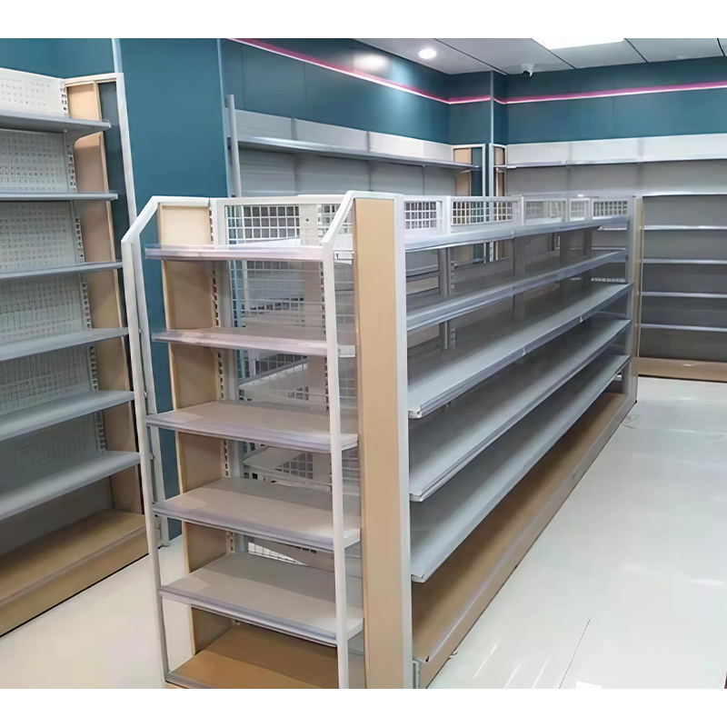 Factory Direct Supply Zhao Yiming Chain Supermarket Convenience Store Shelves Small Supermarket Commodity Shelves Can Be Customized Double-Sided Bulk Shelf (5 Layers)